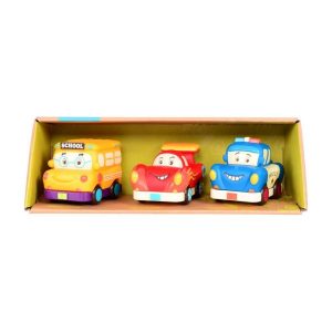 Mini Wheeee-ls! – zestaw 3 mini autek z napędem z wyścigówką - B.Toys