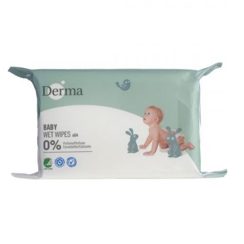 Derma Eco Baby, Chusteczki Nawilżające dla Dzieci 64 szt.