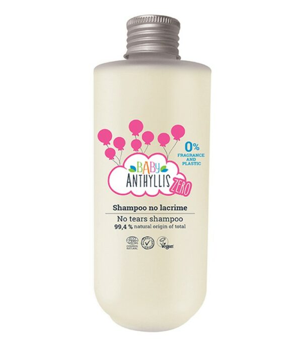Delikatny szampon dla dzieci, bezzapachowy, naturalne prebiotyki, szklane opakowanie ZERO WASTE - 200ml - Baby Anthyllis ZERO